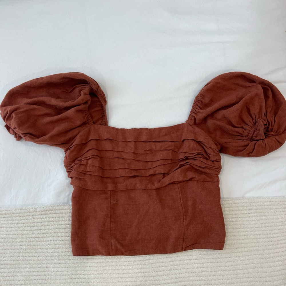 Abercrombie & Fitch Brown Square Neck Top - XS - barely worn, great condition